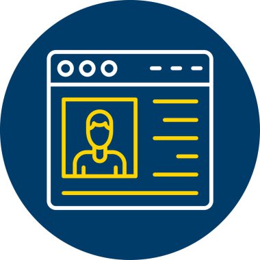 Tarayıcı. Web simgesi basit illüstrasyon