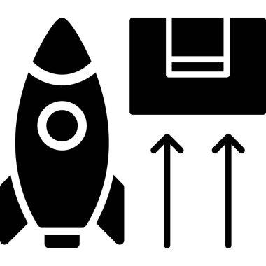 Uzay roket vektör simgesi
