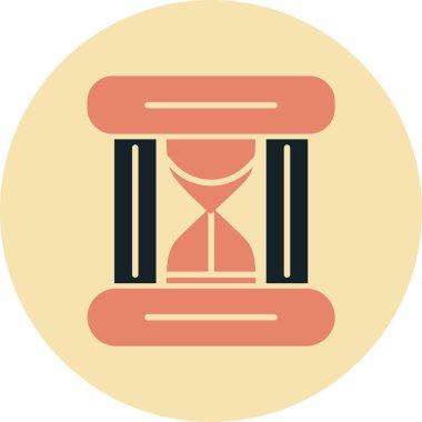 Kum saati. Web simgesi vektör illüstrasyonu