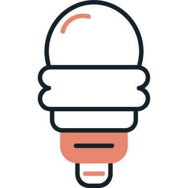 enerji ampulü simgesi ana hat biçiminde