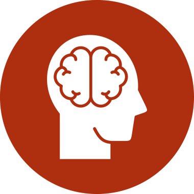 beyin ikonu vektör illüstrasyonu