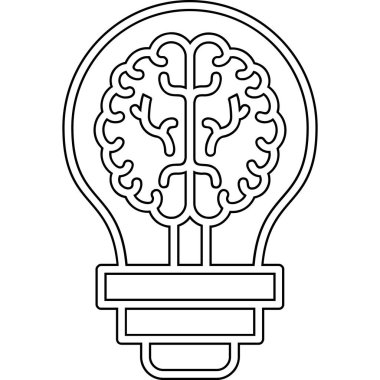 Ampul fikir simgesi, anahat stili