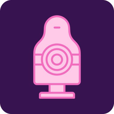 Benzersiz Kamera Vektörü Kabartma Simgesi