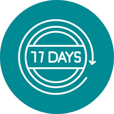 7 gün kaldı simge tasarımı, illüstrasyon