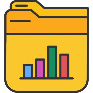 iş veri analiz simgesi - ana hatlar biçimi