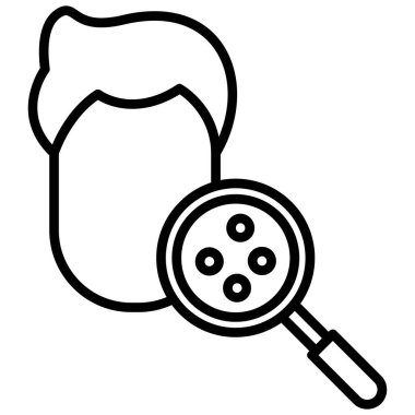 Büyütme cam simgesi vektör illüstrasyonu