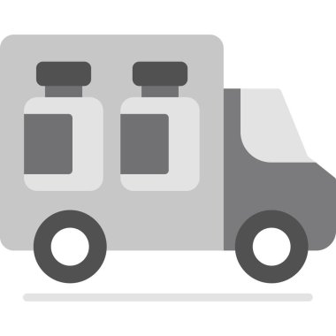 ambülans düz vektör simgesi