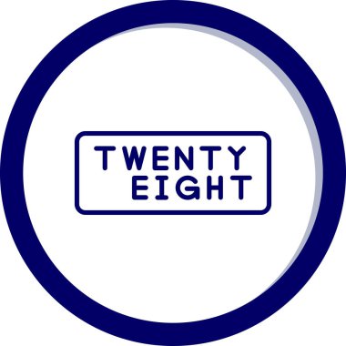 20 saat işareti. Web simgesi basit illüstrasyon