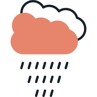 Bulut. Web simgesi basit illüstrasyon