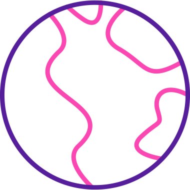 Gezegen simgesi, vektör çizimi