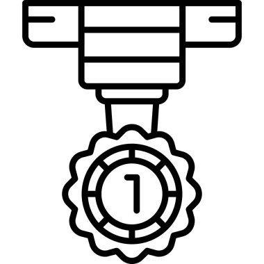 Madalya simgesi, vektör illüstrasyonu