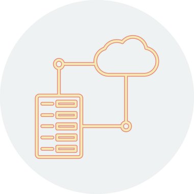 Bulut depolama vektörü çizimi