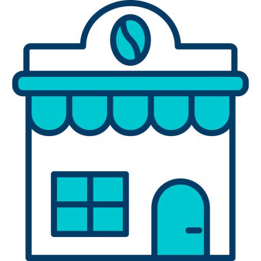 Bina. Web simgesi basit illüstrasyon