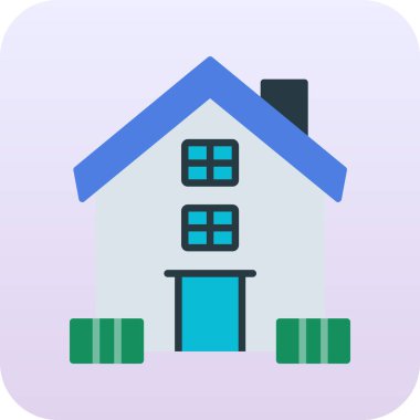 Ev simgesi, vektör illüstrasyonu basit tasarım