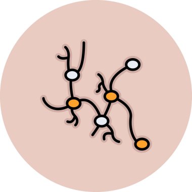 Molekül yapısına sahip izole edilmiş renkli molekül