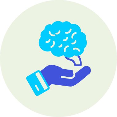 Beyin. Web simgesi basit illüstrasyon