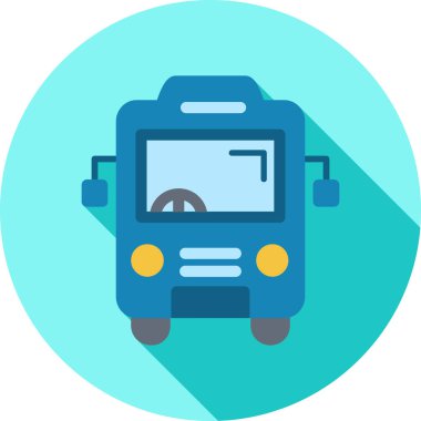 Otobüs vektör simgesi. Basit bir çizim. beyaz üzerine izole