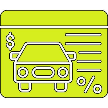 araba simgesi, vektör illüstrasyonu