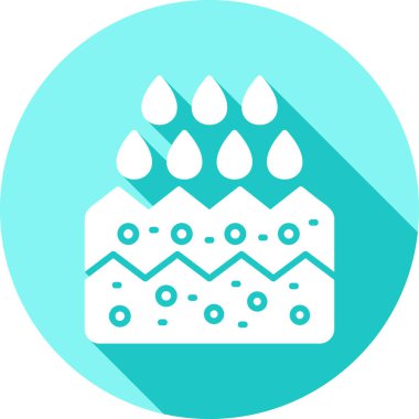 Kek. Web simgesi basit illüstrasyon