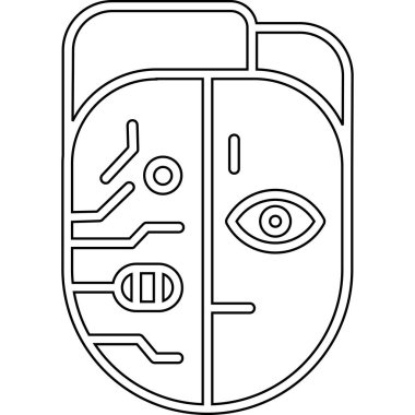 Çizgi film simgesinin vektör illüstrasyonu