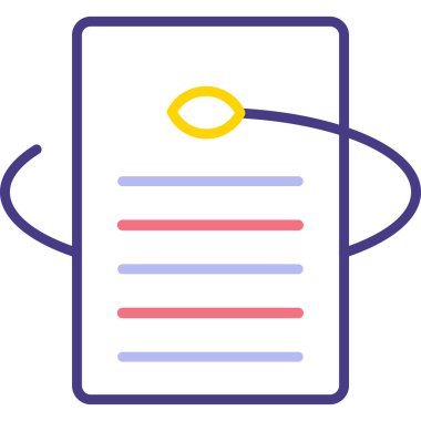 belge simgesi vektör illüstrasyonu