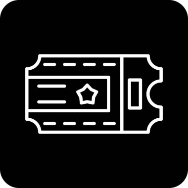 bilet ikonu vektör illüstrasyonu