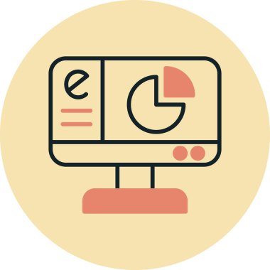 İş. Web simgesi basit illüstrasyon