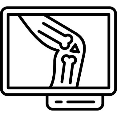 Ekran simgesi olan bilgisayar monitörü, basit vektör illüstrasyonu