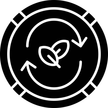 Bir bitki simgesinin vektör illüstrasyonu