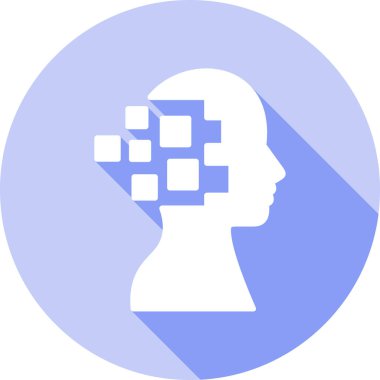 Beyin. Web simgesi basit illüstrasyon