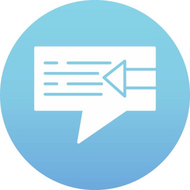 Konuş. Web simgesi basit illüstrasyon