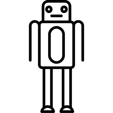 robot ikon vektör illüstrasyonu