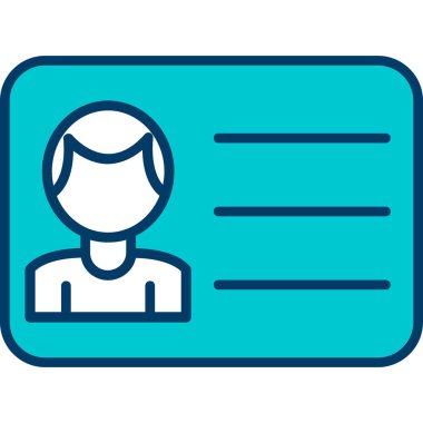 ID kart simgesi vektör illüstrasyonu