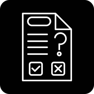 Kontrol listesi. Web simgesi basit tasarım