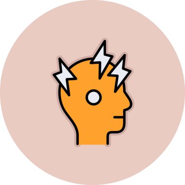 İnsan kafası simgesinin vektör illüstrasyonu