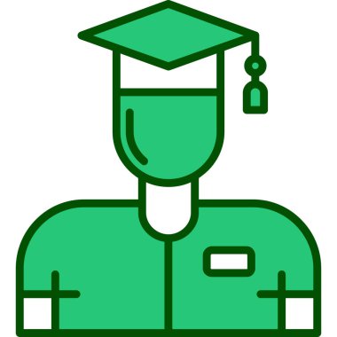 Öğrenci simgesi, vektör çizimi