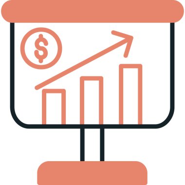 iş grafiği vektör simgesi