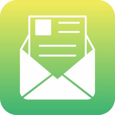 Vektör E- posta düz biçim simgesi