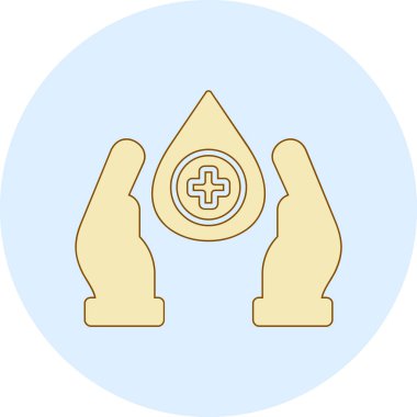 Çemberdeki uzun gölge damla simgesinin gösterimi