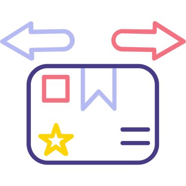 Bir yıldız simgesinin vektör illüstrasyonu