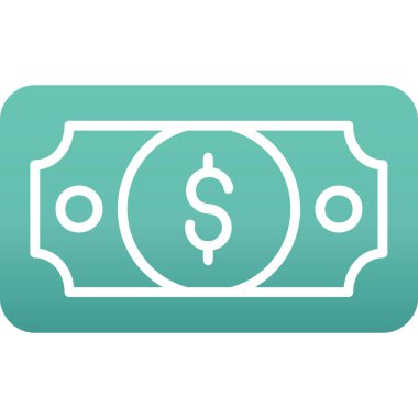 Dolar vektör renk simgesi