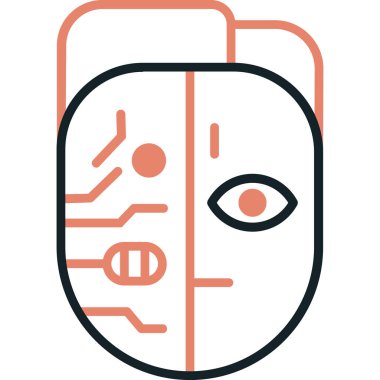 Yüz maskesi modern simge vektör çizimi