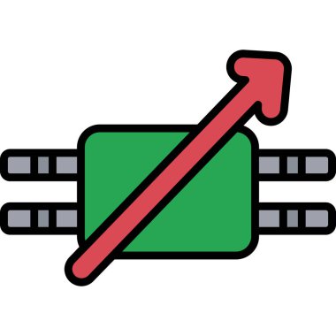 Teleferik ikonu vektörü. İnce çizgi işareti. renk kontur sembolü resimlemesi
