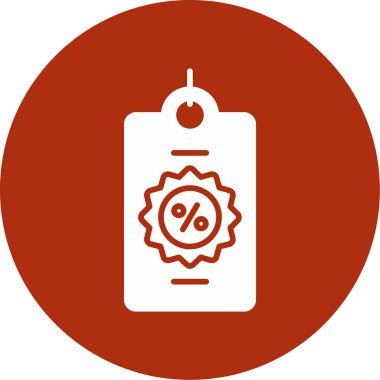 Simge etiketinin vektör illüstrasyonu