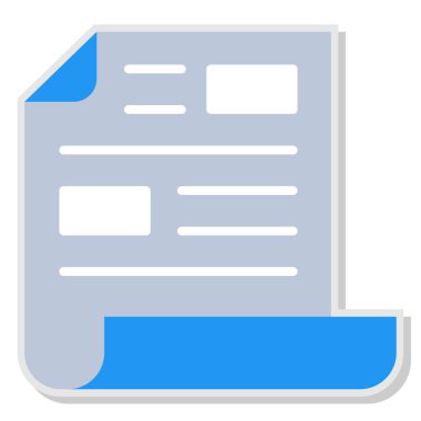 Belge. Web simgesi basit illüstrasyon