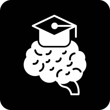 Mezuniyet simgesi vektör illüstrasyonu