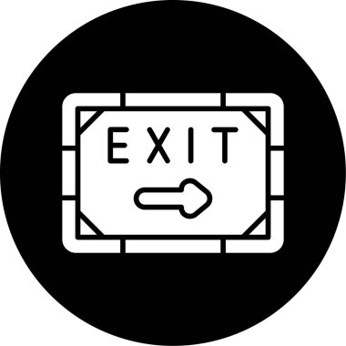 Çıkış. Web simgesi basit illüstrasyon