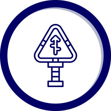 Yol işareti simgesinin vektör illüstrasyonu