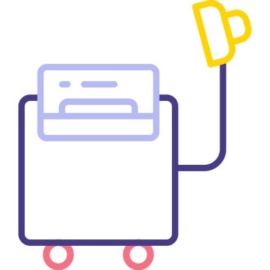 Elektrikli yazıcı. Basit resimleme