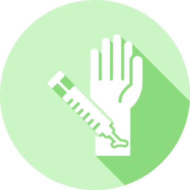 Şırınga simgesi, vektör illüstrasyonu